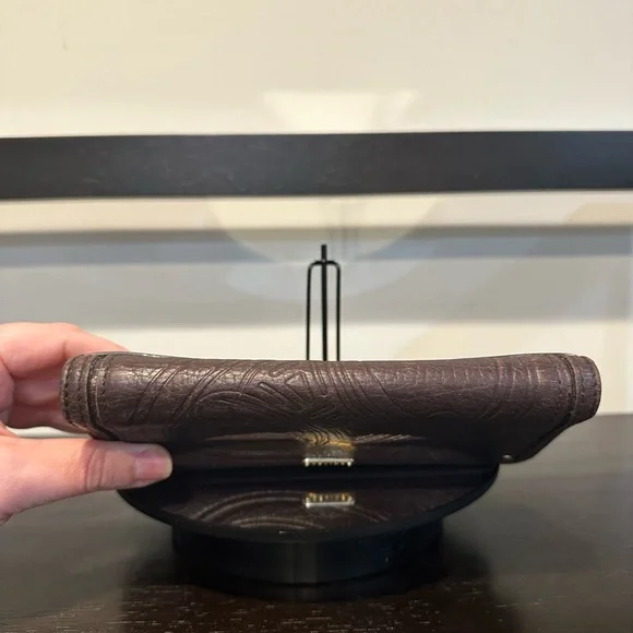 Celine Companion Triumph Vintage Brown Embossed Leather Wallet - Picture 9 of 14